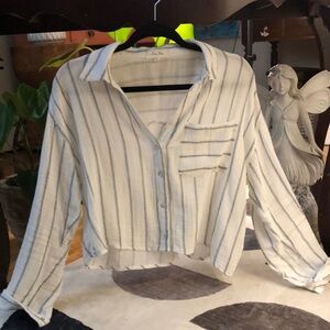 Love Notes Striped Long Sleeve Button Down